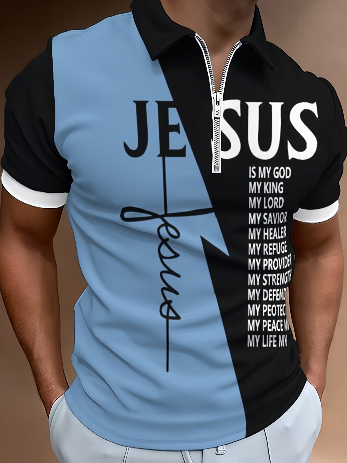 🔥👕【S-5XL】Nowa męska sportowa koszulka polo zapinana na zamek