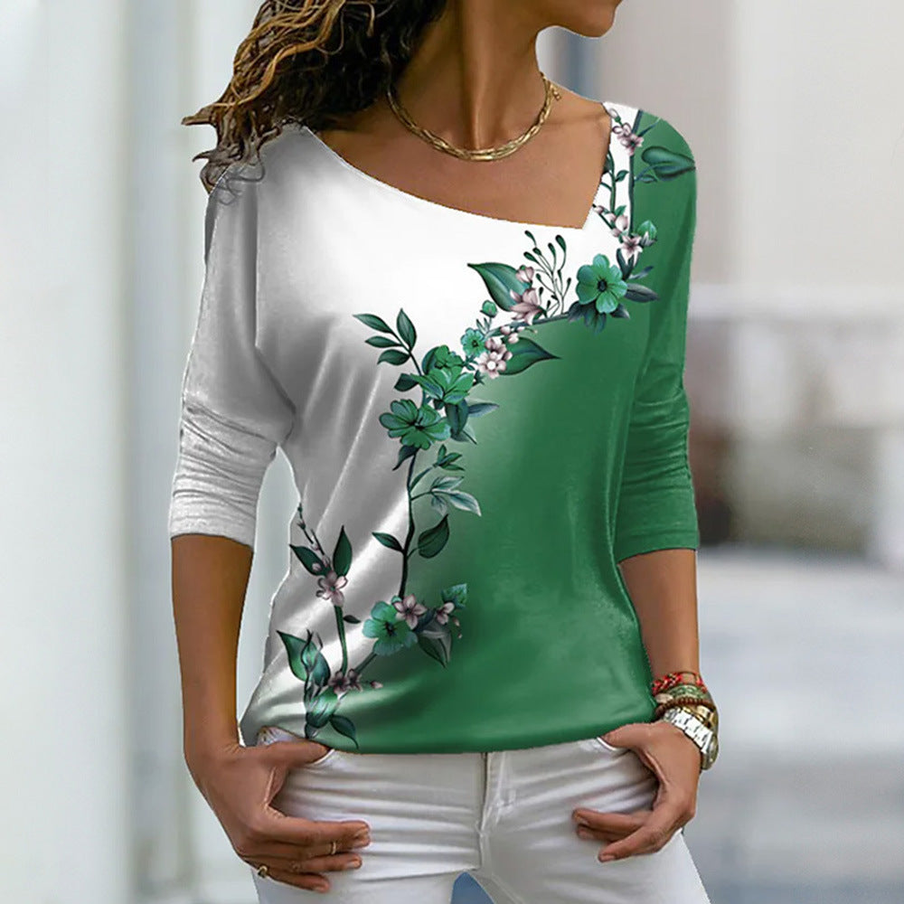【S-2XL】🌺👚Wiosna 2025 nowa koszulka damska z nadrukiem