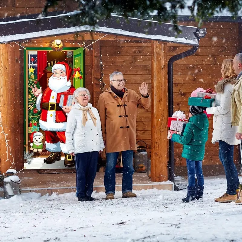 【Compra 1 y llévate 1 gratis】🎄Oferta anticipada de Navidad: 50 % de descuento en 🎅Decoraciones navideñas para puertas🎅