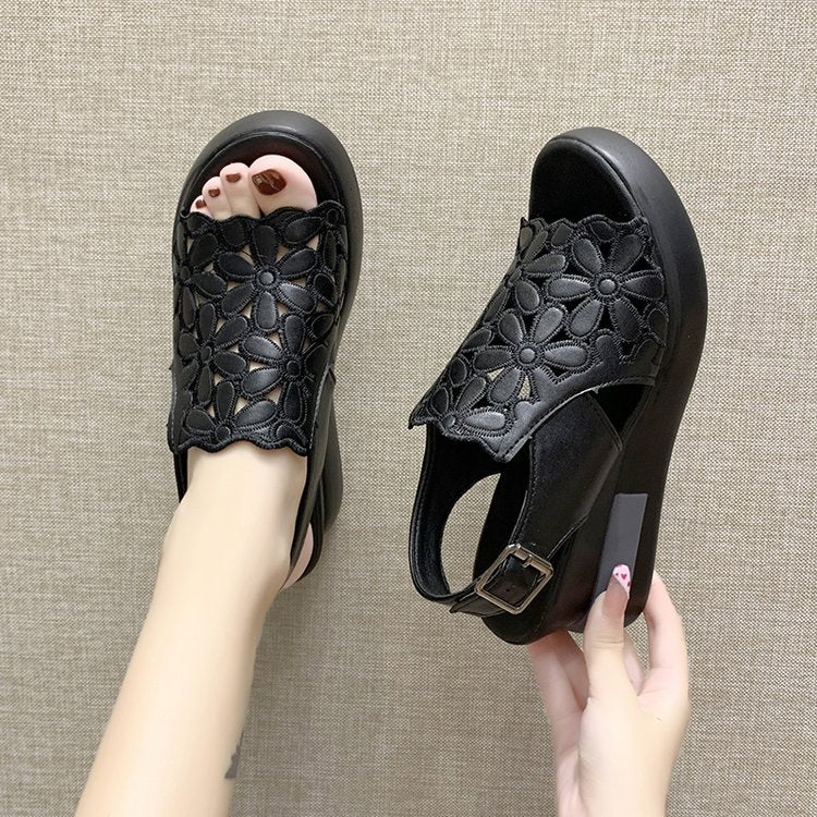 ✨【35-40】👡Sandały na obcasie w stylu retro z miękką podeszwą i miękką podeszwą