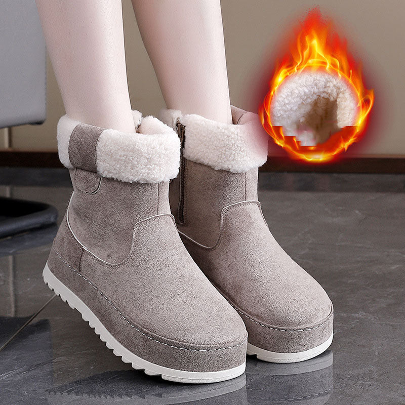 🔥【35-41】Botas de nieve cálidas de forro polar grueso para invierno 2025. Suela gruesa, cómoda y antideslizante. No lastimarán tus pies.
