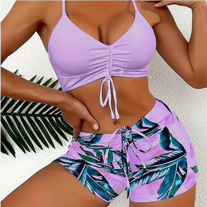 🏖️【S-2XL】Nové letní dvoudílné plavky s potiskem, rychleschnoucí materiál, prodyšné a pohodlné