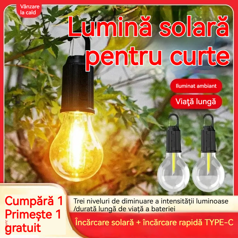 🌞【Kup 1 i otrzymaj 1 gratis】Lumină solară pentru curte, retro și fără cabluri, ideală pentru exterior!