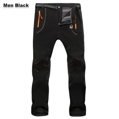 【S-5XL】❄️👖 pantalones de concha suave para hombre, impermeables y resistentes al viento, pantalones de senderismo transpirables, cálidos y gruesos, pantalones de lana para deportes al aire libre