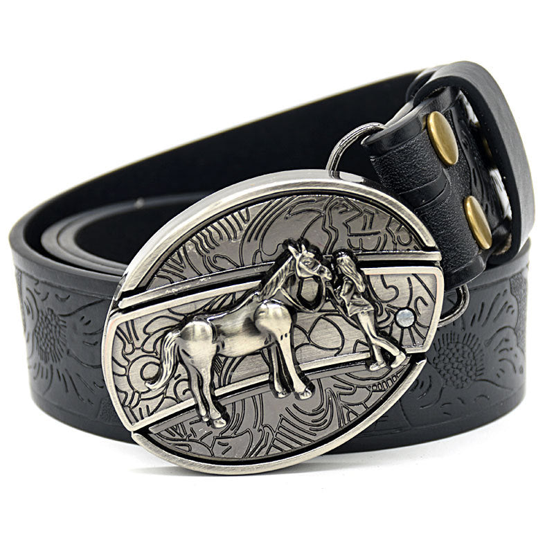 🆒🎁【Kup 1, a 1 dostaniesz gratis】👍Męski pasek z wytłoczeniami i wbudowanym nożem