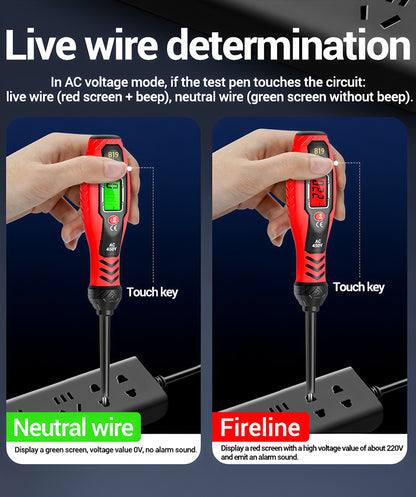 🔥【Compra 1, llévate 1】Lápiz medidor inteligente de alta precisión, lápiz medidor de inducción multifunción con pantalla digital, detección de circuitos