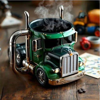 【Neskorý letný výpredaj】🚛【Kúp 1, získaj 1 zadarmo】Ručne vyrobený hrnček na kávu s kamiónom