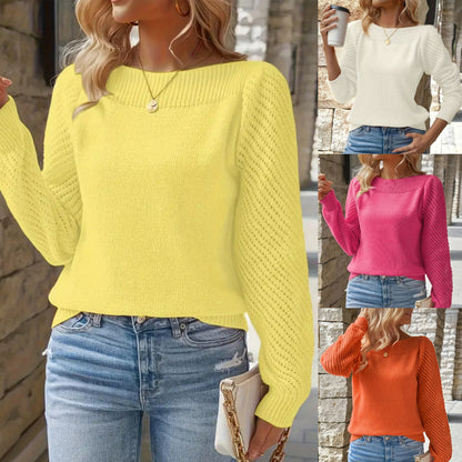 ✨🔥【S-2XL】Nowy sweter/dzianina z długim rękawem w jednolitym kolorze