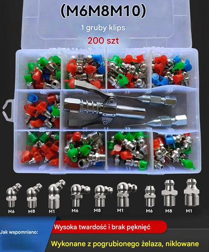👍👍【200 sztuk】 Zestaw dysz smarowych z podwójnym uchwytem