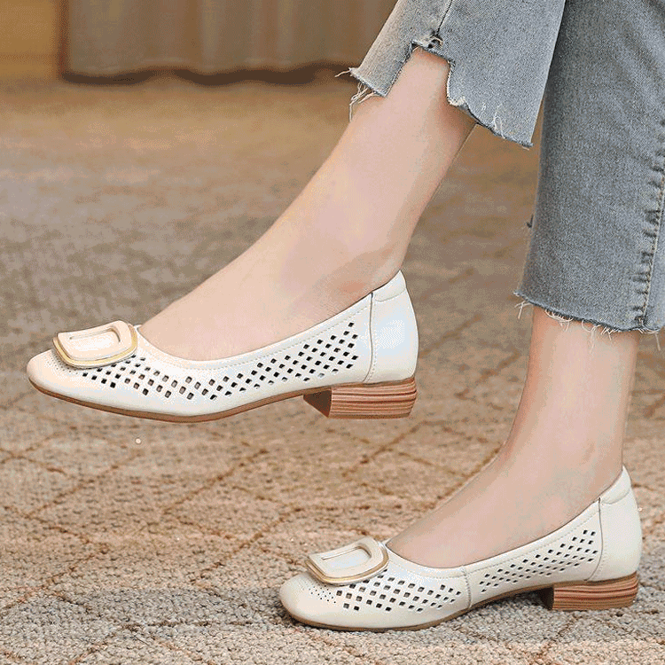🥿【35-40】2026 Jaro Léto Soft Bottom Ležérní Dámské Boty Shallow Mouth