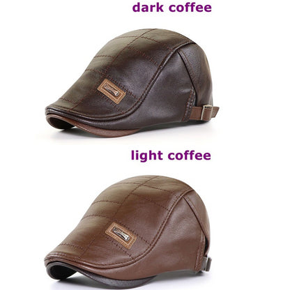 🧢【Kúp jeden, druhý dostaneš zadarmo】🔥Pánska vintage kožená baretka 