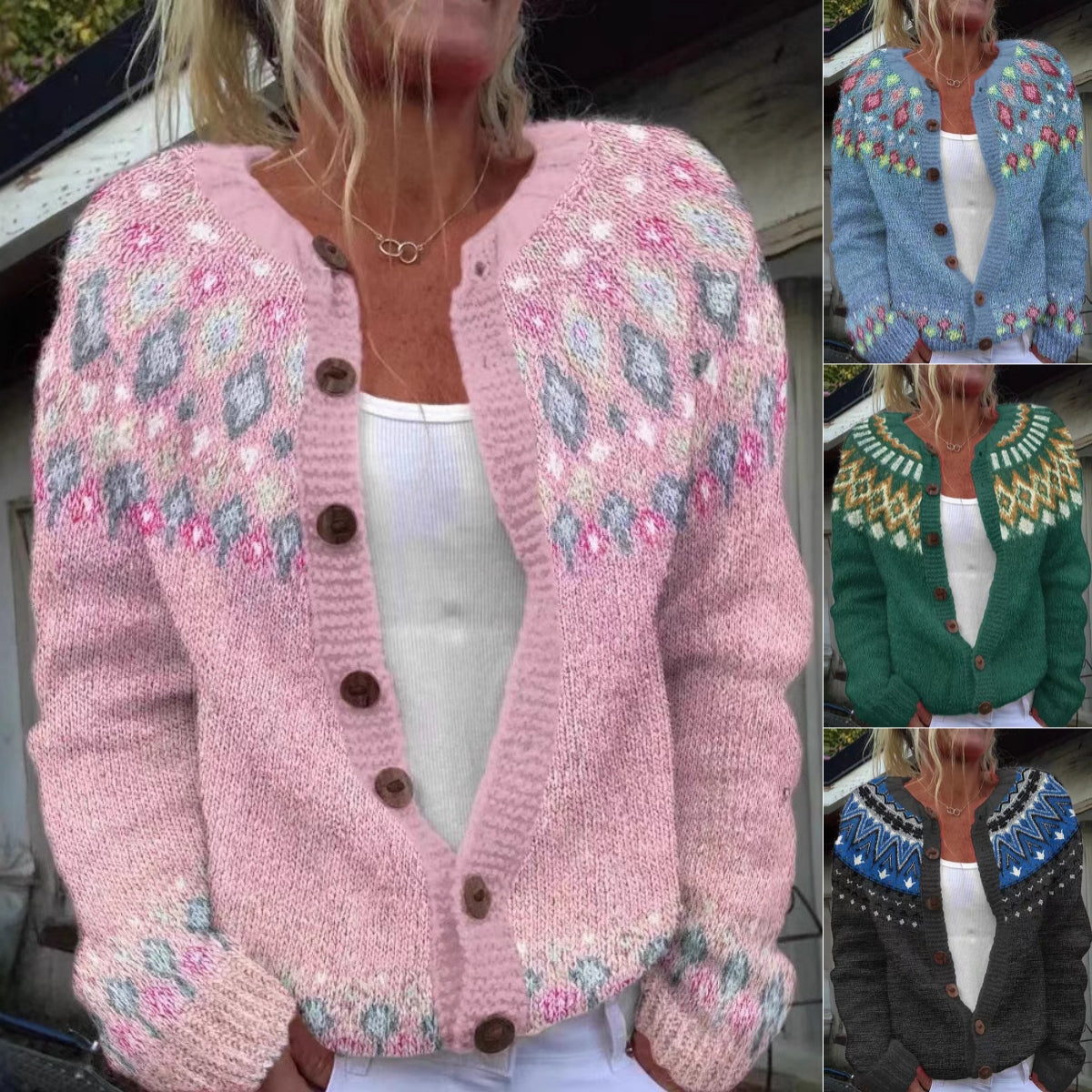 🥰【S-5XL】Nový pohodlný retro vlnený kardigan