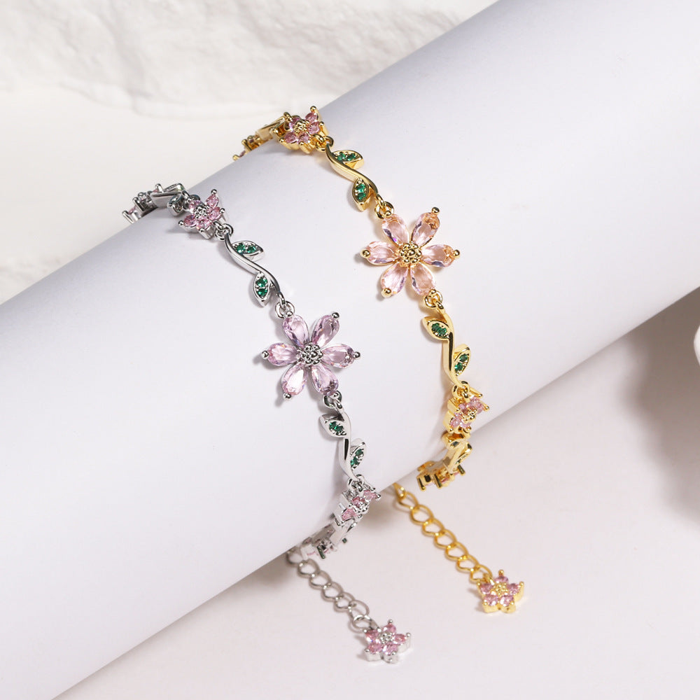 💕【Compra uno y llévate otro gratis】📢¡50% de descuento! 🔥Novedad 2026🔥: 🌼Pulsera Floral (Ideal para regalar)