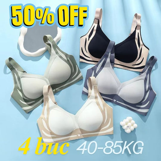 😍【Zestaw 4】Biustonosz bez drutów dla kobiet, jednolity❤️【40-85KG】
