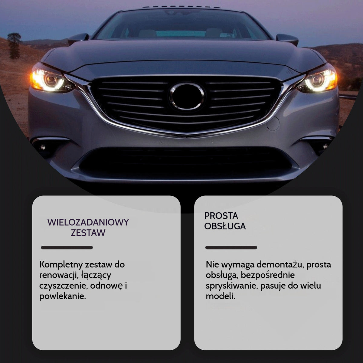 🚗💡Zestaw do czyszczenia reflektorów w starszych samochodach: Przywraca przejrzystość i poprawia widzenie w nocy