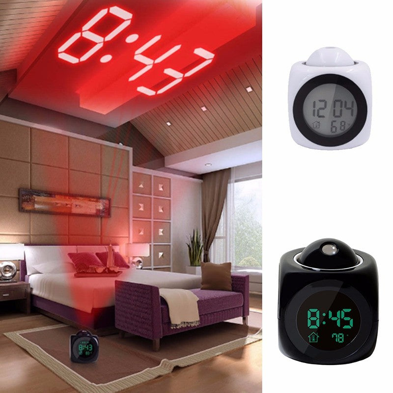 【Kup 1 i odbierz 1 gratis】⏰ Projektorowy zegar wielofunkcyjny — godzina, alarm, temperatura i pogoda na ścianie lub suficie