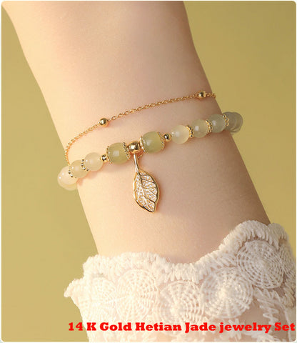 ✨ Nový náramok z 14k zlata Hetian Jadeite 