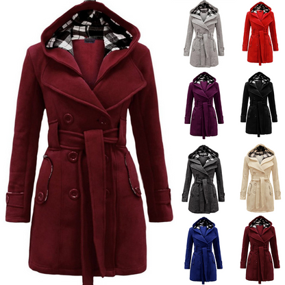 🔥【S-3XL】Ženska topla jakna s kapuljačom srednje duljine