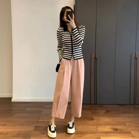 ✨【M-4XL】Uniwersalne damskie lniano-bawełniane spodnie 7/8, przewiewne i wygodne.