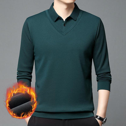 🔥【Promocja na czas ograniczony - 50%】👔 Męski zestaw dwóch części z sztucznego pluszu, z ciepłą podszewką 3806469