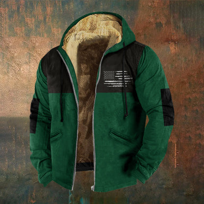 👨‍💻🧥✨【S-5XL】Nová pánska módna retro mikina s kapucňou a zipsom, 3D digitálna potlač