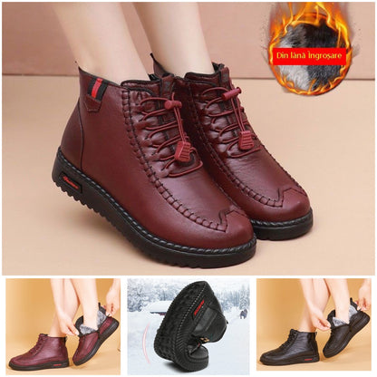 【35-43】Nowy styl jesienno-zimowy grube, ciepłe botki z miękką podeszwą