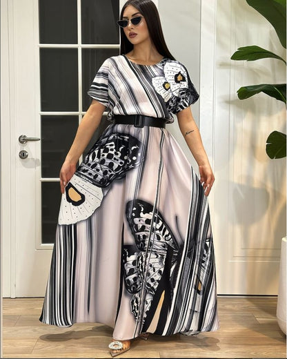 🔥👗[S-5XL]Kvalitné saténové šaty s potlačou 