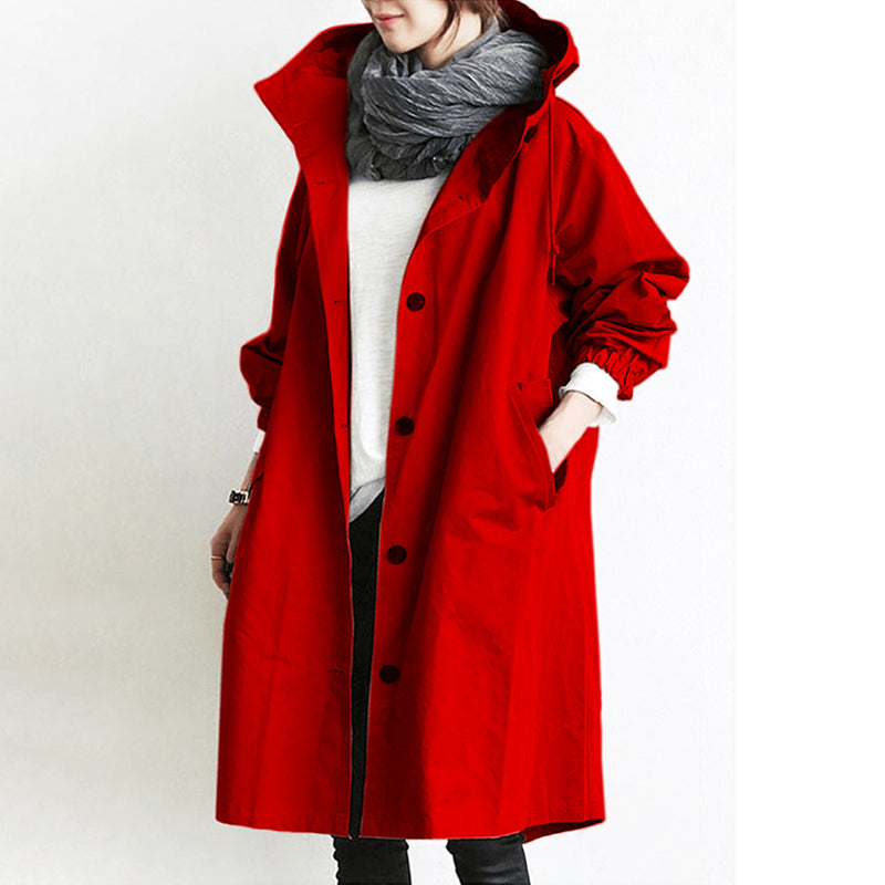 【S-5XL】 2024 nowa, jesienna, długa, swobodna wiatrówka w dużych rozmiarach, modna i elegancka