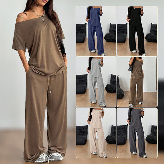 🍁【S-XL】🍂 Dámska dvojdielna súprava z ľanu s dlhým rukávom vrátane nohavíc. Ležérna, štýlová, pohodlná a všestranná, ideálna voľba na každodenné nosenie.