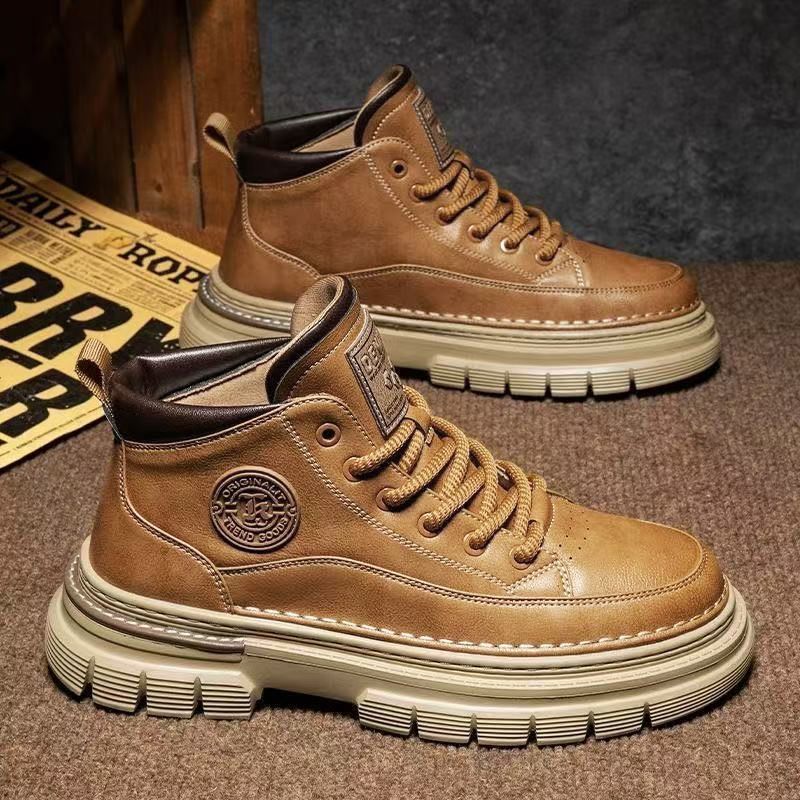 💪【39-44】Zapatos altos retro para hombre de otoño e invierno, estilo retro británico