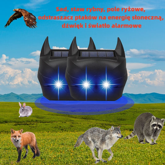 【Kup 1 dostać 1 za darmo】⚠️Sad, staw rybny, pole ryżowe, odstraszacz ptaków na energię słoneczną, dźwięk i światło alarmowe