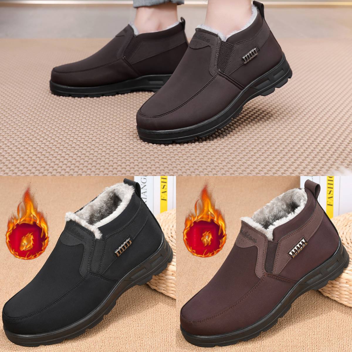 🔥🔥Niezbędne buty zimowe [39-47] pogrubione i pogrubione buty zimowe, wodoodporne i ciepłe
