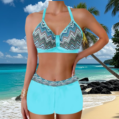 🌴🌴【S-5XL】🏖️👙 Zestaw strojów kąpielowych z nadrukiem na wakacje na plaży 2025