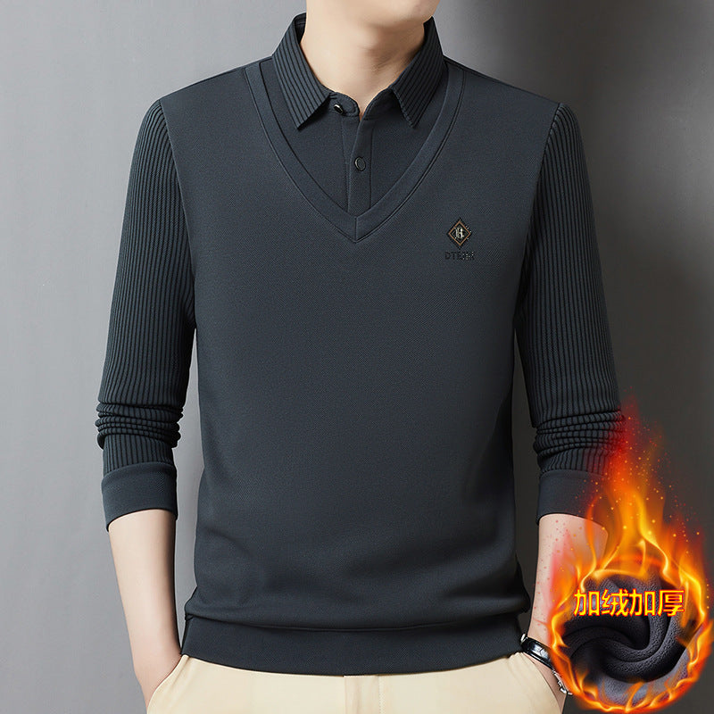 🔥🔥【M-4XL】 Męski dwuczęściowy, ciepły top z kaszmiru premium typu all-in-one dla mężczyzn