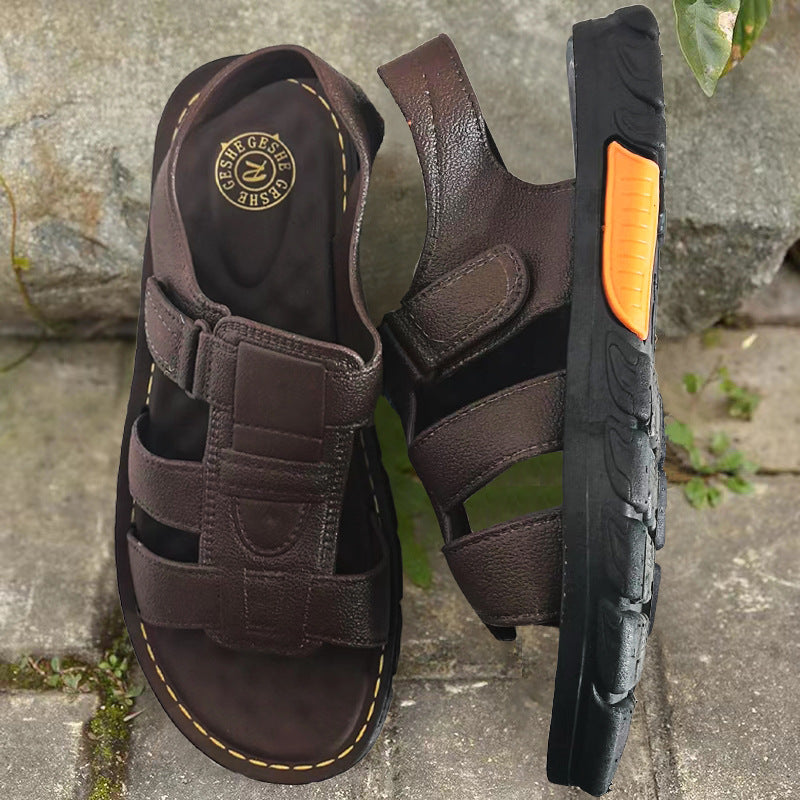 🔥🔥【38 ~ 44】Antypoślizgowe ręcznie robione sandały plażowe z miękkiej skóry dla mężczyzn