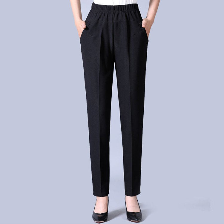 🔥Compre 1 y obtenga 1 gratis🔥【45-90 KG】 Nuevos pantalones casuales rectos de felpa para mujer de otoño e invierno, cintura alta