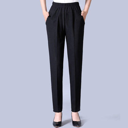 🔥Compre 1 y obtenga 1 gratis🔥【45-90 KG】 Nuevos pantalones casuales rectos de felpa para mujer de otoño e invierno, cintura alta