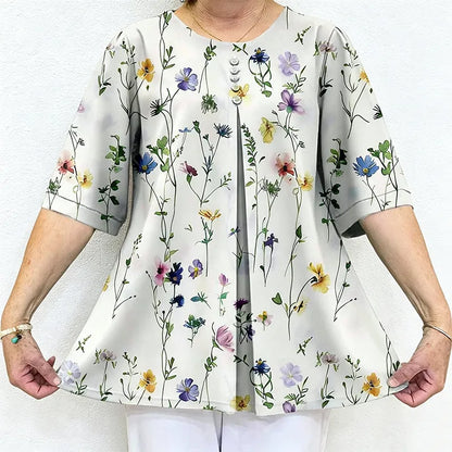 Damski letni top – wygodny, elastyczny i swobodny, o eleganckim, wyszczuplającym kroju.
