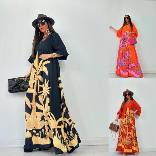 👗【S-5XL】Nowa modna sukienka z nadrukiem 2024