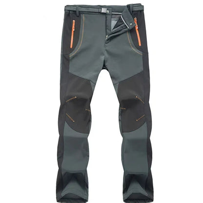 【S-5XL】Pantaloni moale pentru bărbați, impermeabili și rezistenți la vânt, respirabili, pentru drumeții Pantaloni caldi, groși, pentru sport în aer liber, din lână