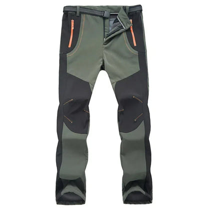 【S-5XL】Pantaloni moale pentru bărbați, impermeabili și rezistenți la vânt, respirabili, pentru drumeții Pantaloni caldi, groși, pentru sport în aer liber, din lână