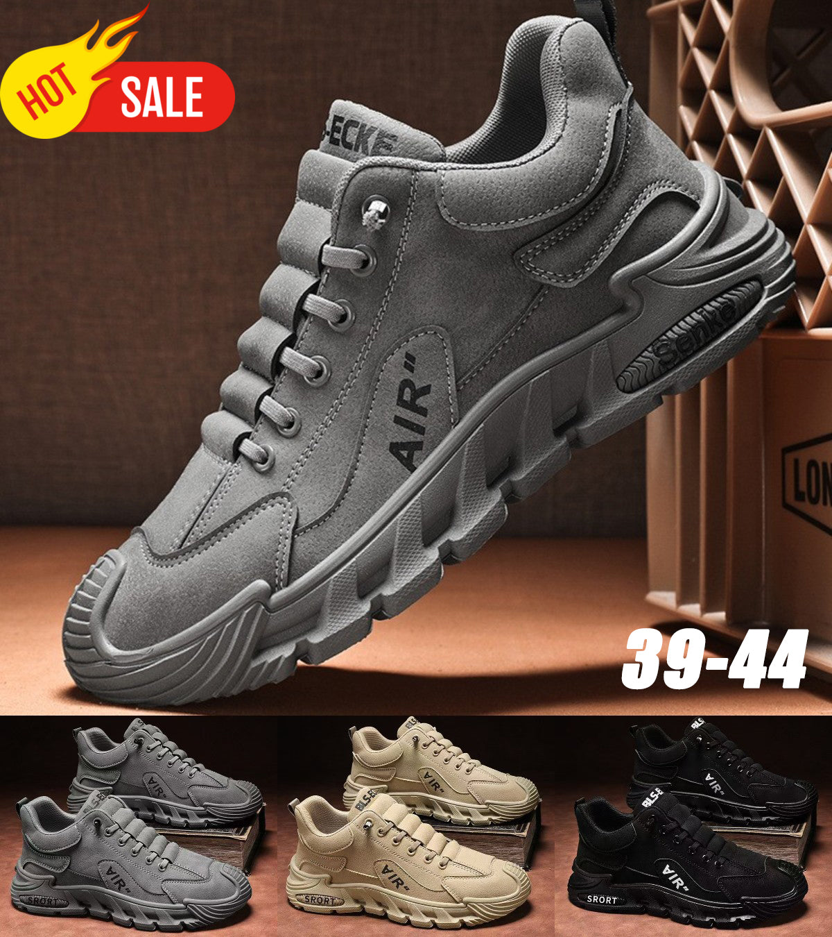🔥(39-44) Zapatos casuales de hombre impermeables y transpirables, con suela suave y cómodos de llevar.