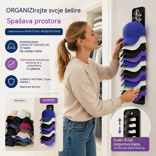 【2 komada】Organizator za šešire koji štedi prostor