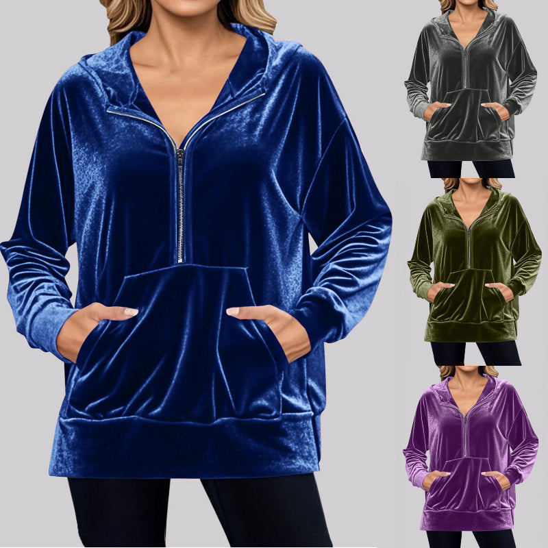 ✨【S-2XL】✨Bluzka z aksamitu 2026 | Długi rękaw | Swobodny i uniwersalny styl✨