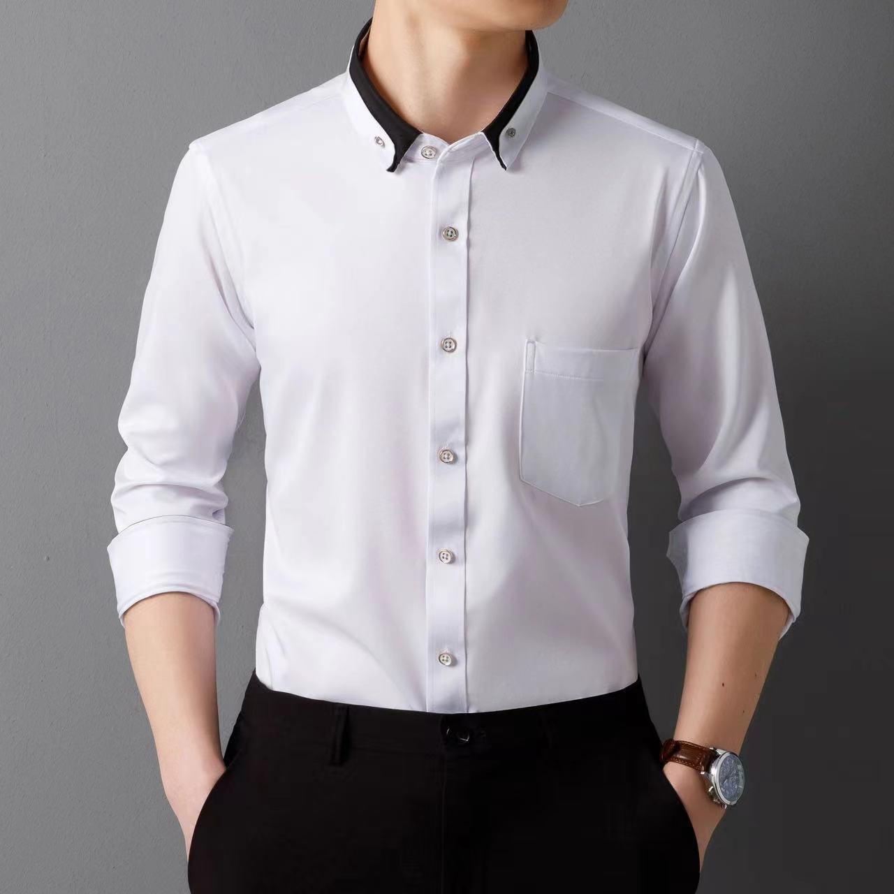 【S-4XL】👕2024 Nová priedušná pánska ležérna košeľa 3616375 