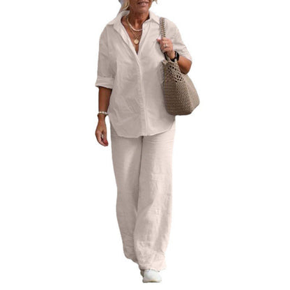💕【S-5XL】Dámské ležérní soupravy 2026 - oversized košile a široké kalhoty