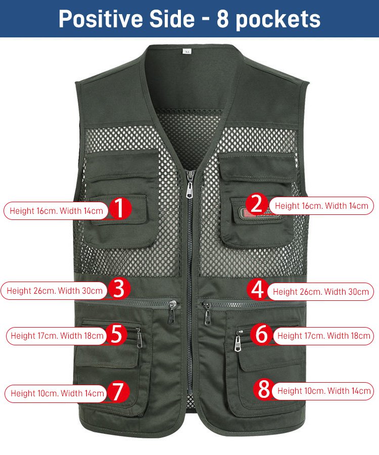 🔥🔥Funkčná vesta s mnohými vreckami 【XL-4XL】 