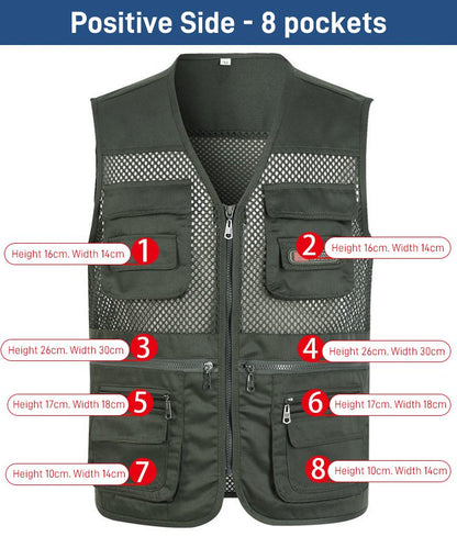 🔥🔥Funkčná vesta s mnohými vreckami 【XL-4XL】 