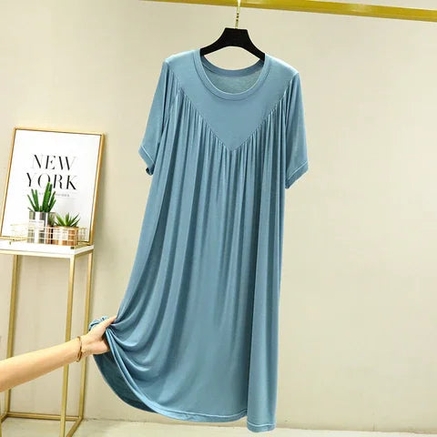 【Compra uno y llévate otro gratis】 [S-4XL] [40-180 kg] Vestido pijama de manga corta, suave y cómodo.