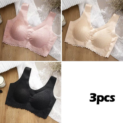 💕【3 dílná sada】Nová podprsenka z přírodního latexu bez kostic s push-up efektem – maximální pohodlí po celý den